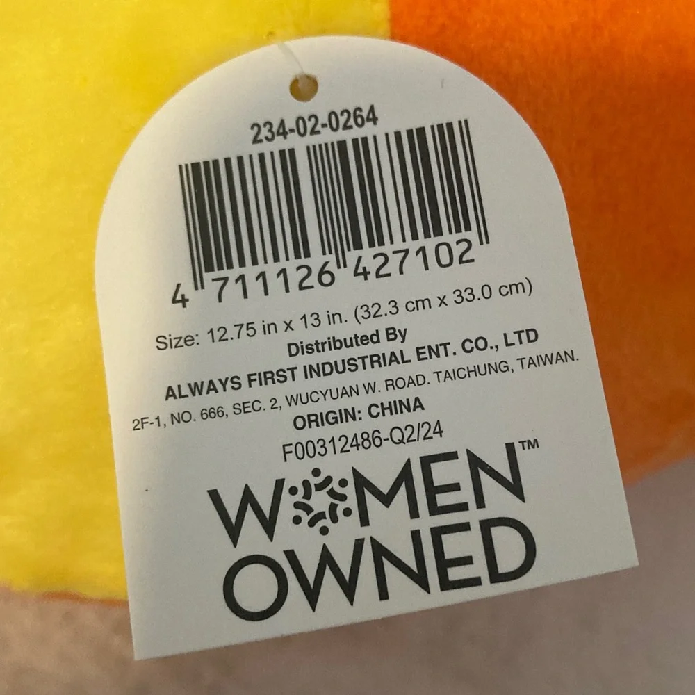 Target BP Halloween 2024 Candy Corn Plush Pillow